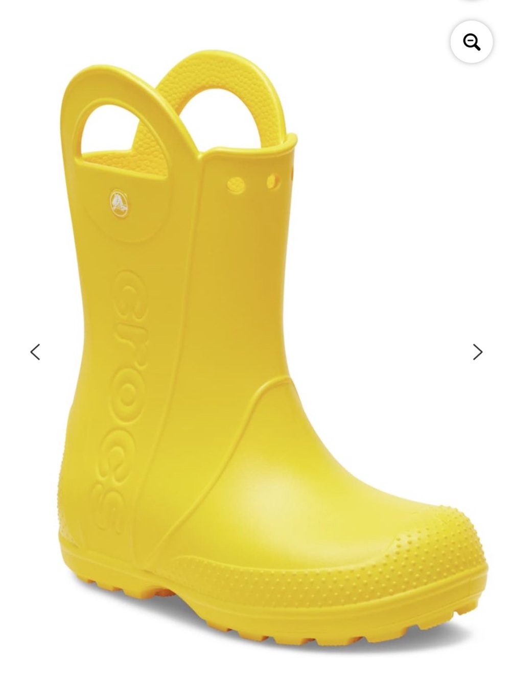Crocs Kids Handle It Rain Boots Yellow Size J3 Waterproof Slip On